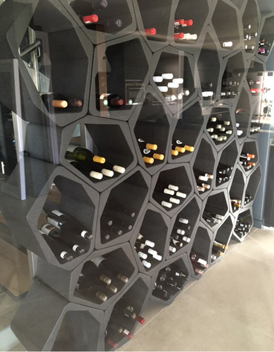 wine rack on wall wall mounted flexible interior modular shelving partition Movisi Build
