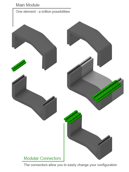 u CUBE 2 components movisi modular