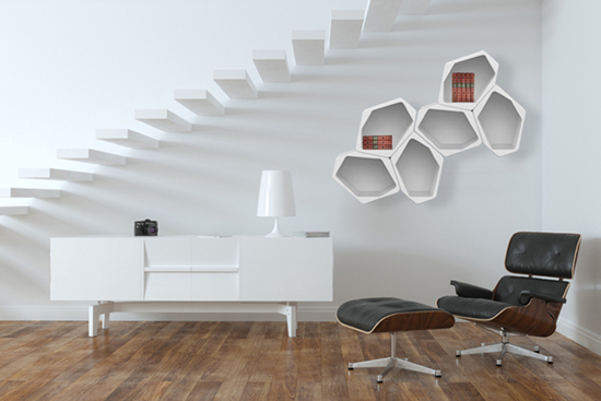 wall mounted shelves modular white bookshelf Movisi Build