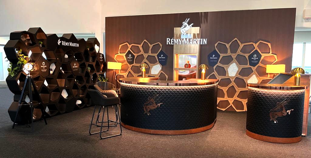 BUILD freestanding shelving and room divider for Remy Martin and MIchelin event