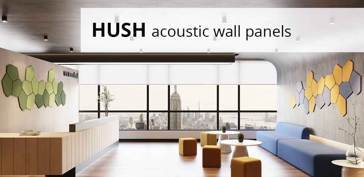 Hush decorative acoustic wall panels-office-reception-hall-movisi