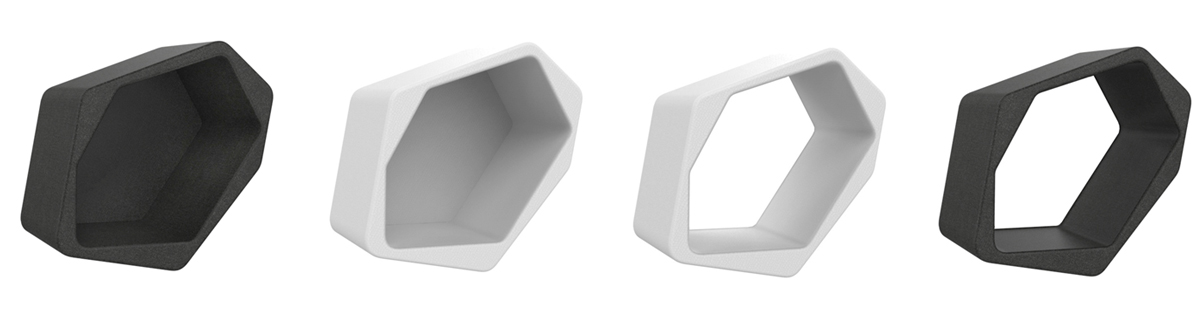 BUILD modular honeycomb shelving modules